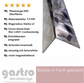 Kantenschutz aus Edelstahl D50 rundgeschliffen